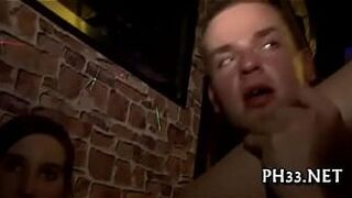 Very sexy group sex in club porn video